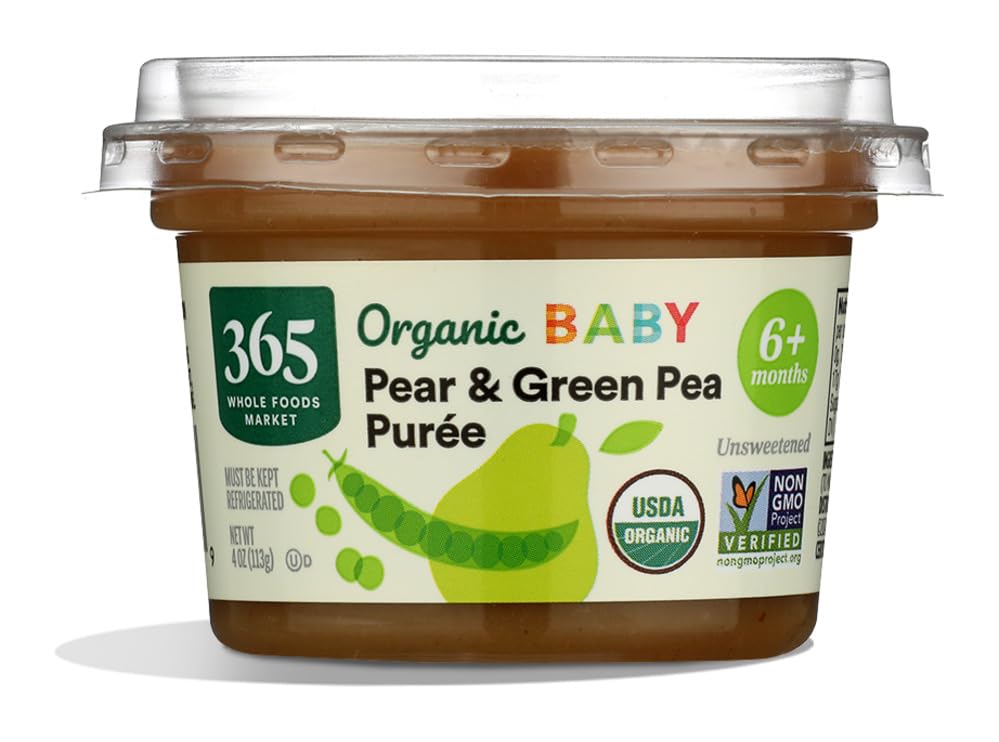 365 by Whole Foods Market Organic Pear & Peas Baby Food Bowl, 4 OZ