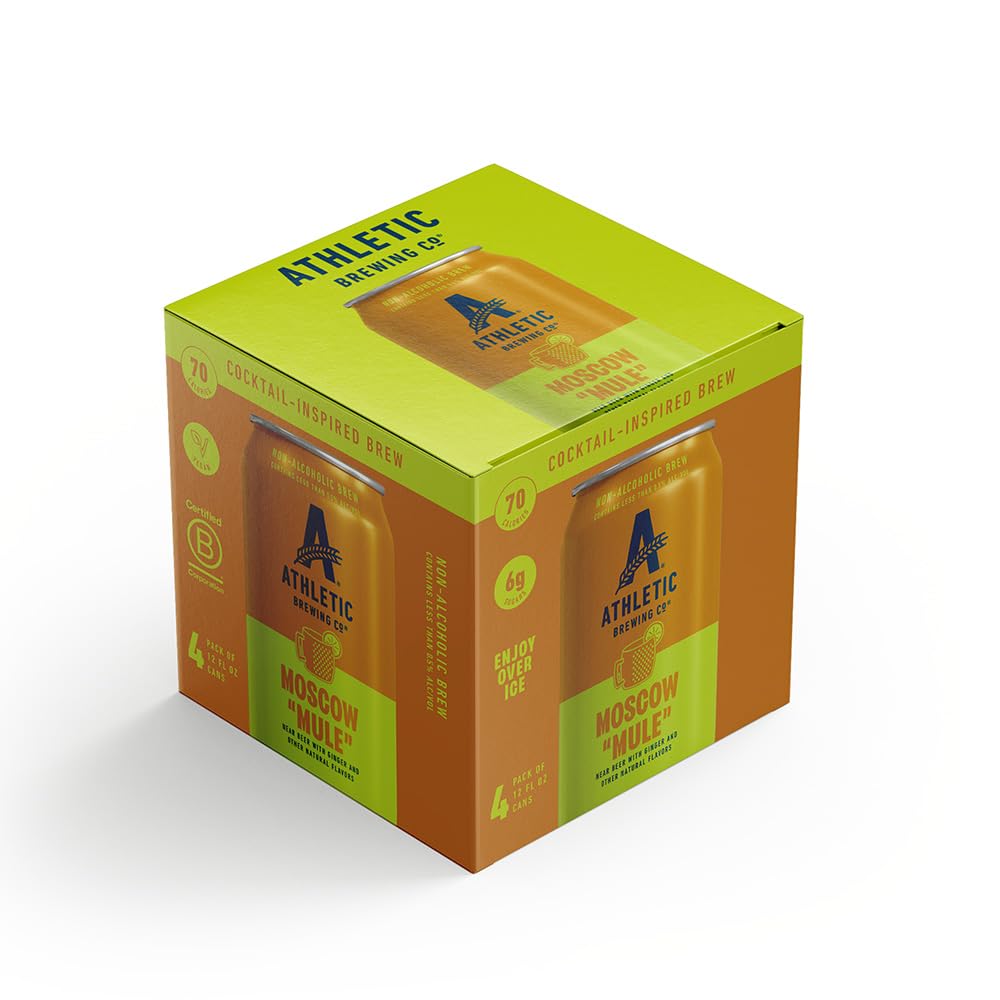Athletic Brewing Co Non-Alcoholic Moscow Mule 4pk Cans, 12 FZ
