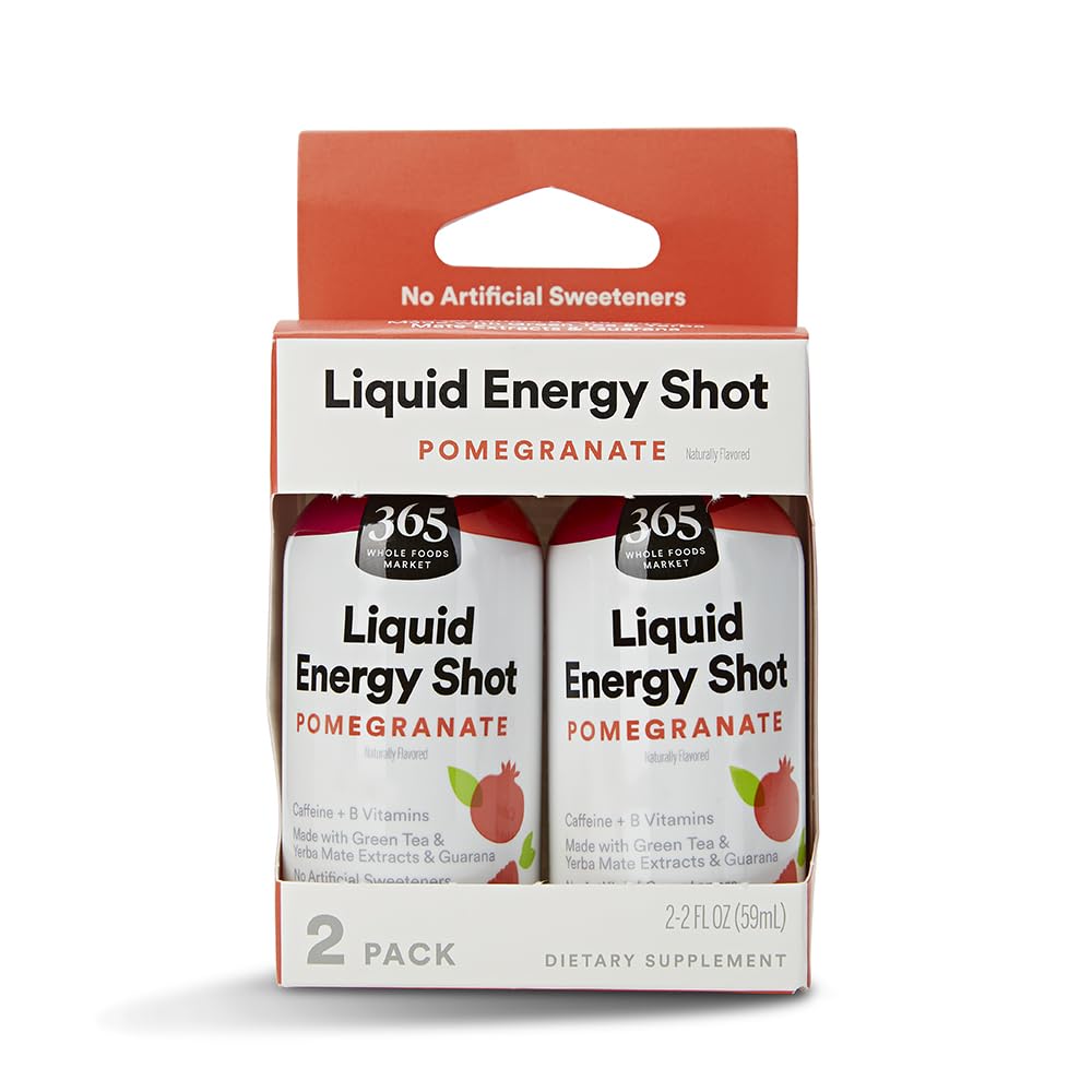 365 by Whole Foods Market Energy Shot, Pomegranate, 2 Fl Oz, 2 Pack