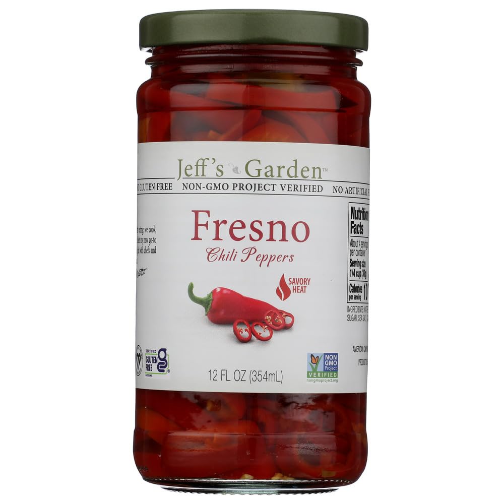 Jeff's Garden Fresno Chili Peppers, 12 Ounce