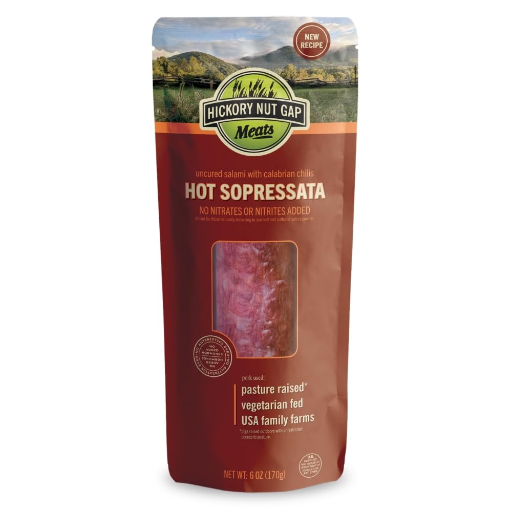 Hickory Nut Gap Hot Sopressata Chub, 6 OZ