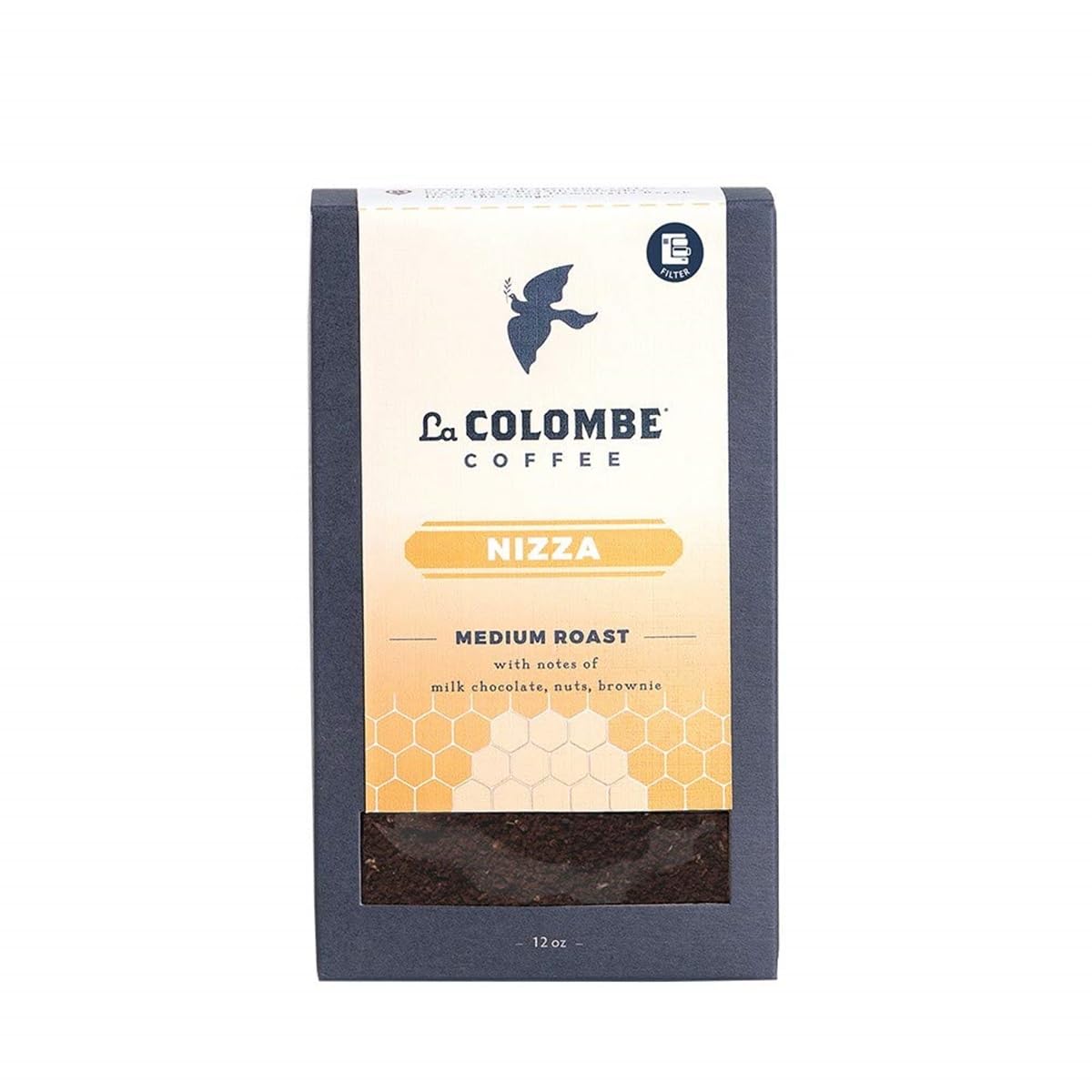La Colombe Nizza Medium Roast Ground Coffee - 12 Ounce (Pack of 1) | Notes of Milk Chocolate, Nuts & Brownie with Honey-Sweet Roasted Nuttiness