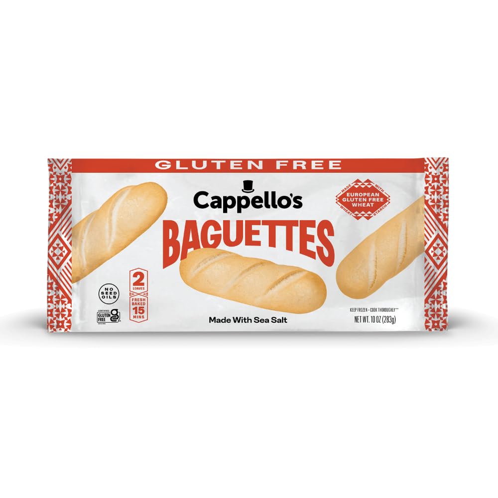 Cappello's Baguettes, Gluten Free, Frozen Bread 10 oz