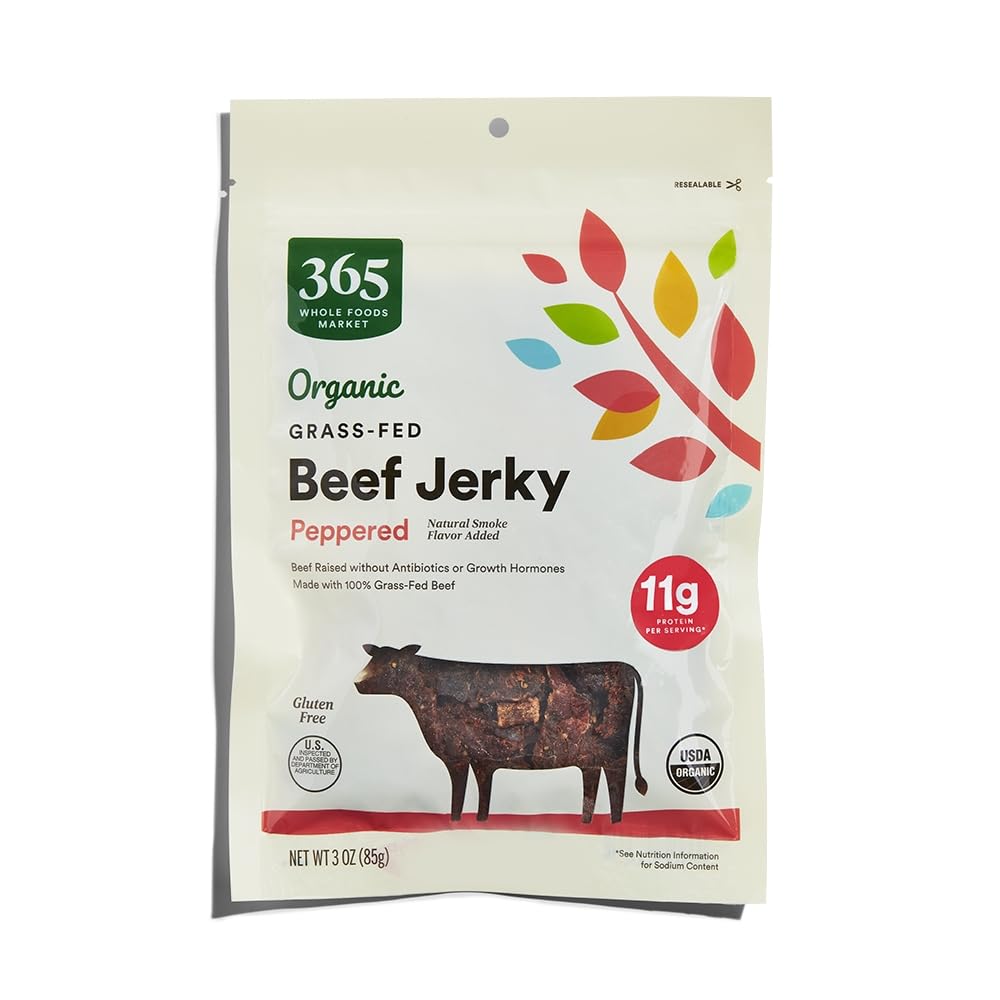 Organic Peppered Beef Jerky, 3 Ounce