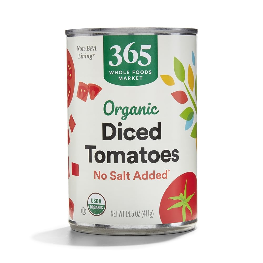 Organic Diced Tomatoes, No Salt Added, 14.5 Ounce