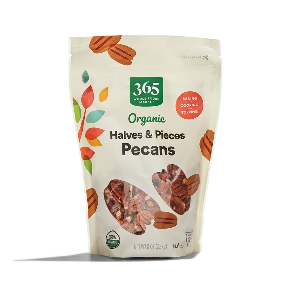 365 by Whole Foods Market Organic Pecan Halves, 8 Ounce
