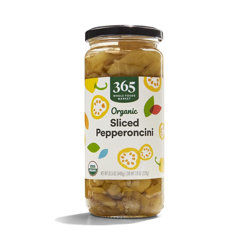 Organic Golden Pepperoncini, Sliced, 15.5 Ounce
