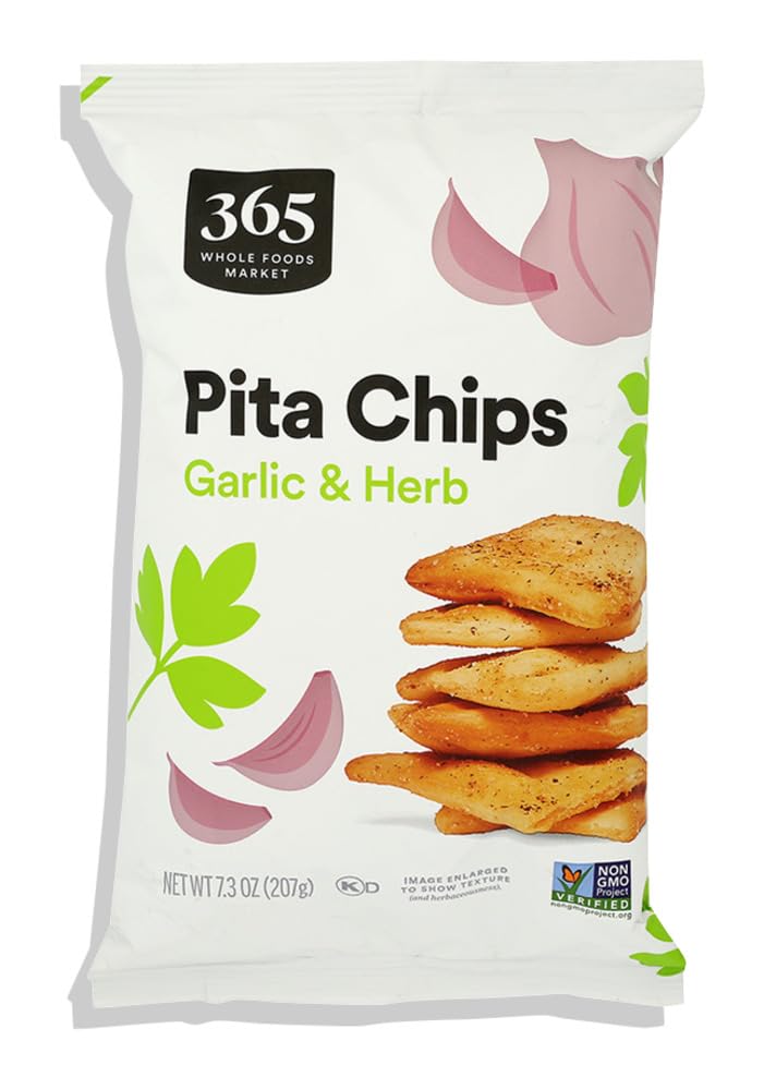 365 by Whole Foods Market Garlic & Herb Pita Chip, 7.3 OZ