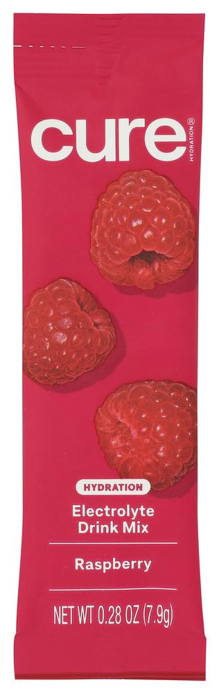 Cure Hydration Hydration Mix Raspberry Single, 0.27 Ounce