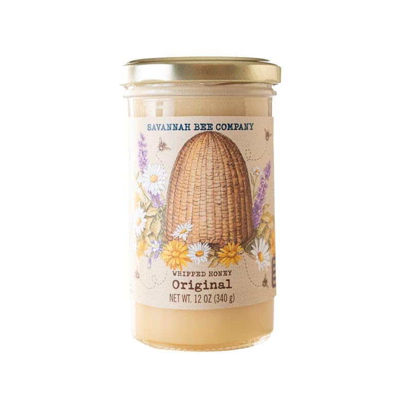 Savannah Bee Company Whipped Honey - All Natural Spreadable Honey | Smooth spreadable honey, pure natural sweetener, for toast, tea, yogurt and recipes