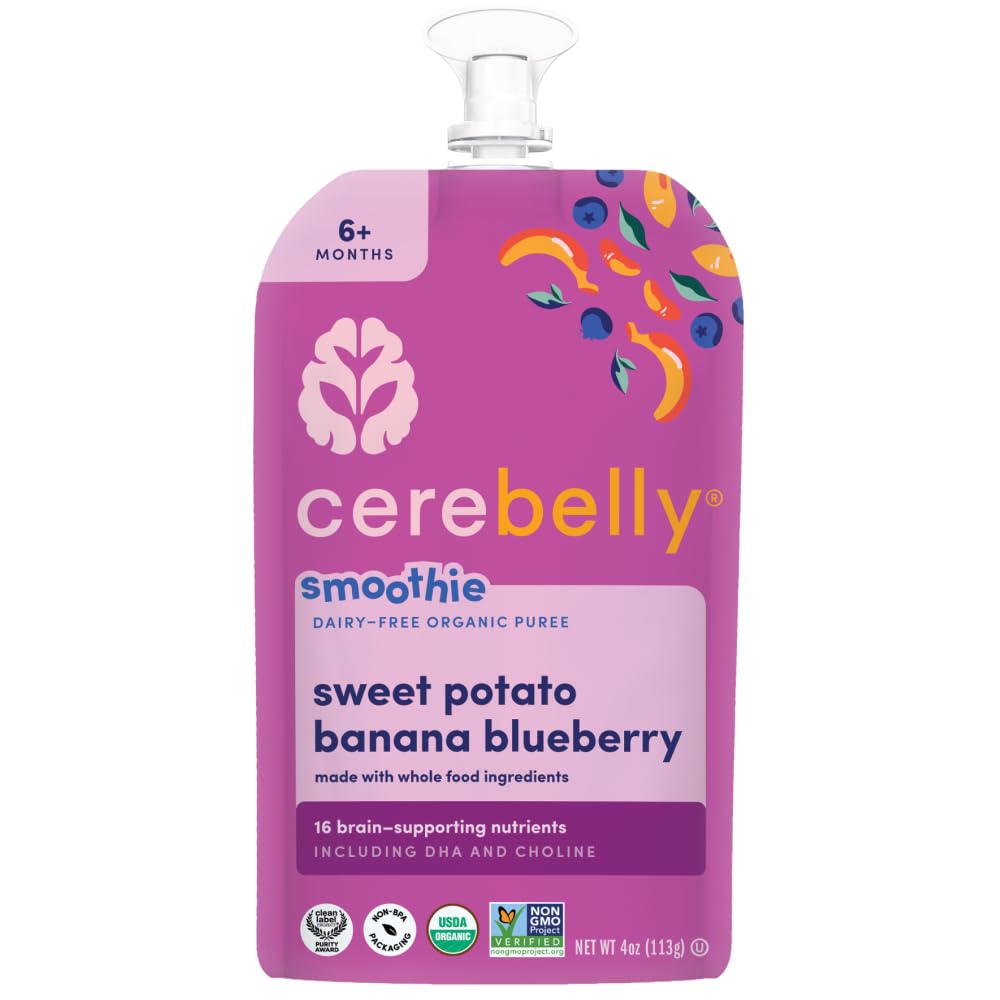 Cerebelly Organic Sweet Potato Mixed Fruit Smoothie, 4 OZ