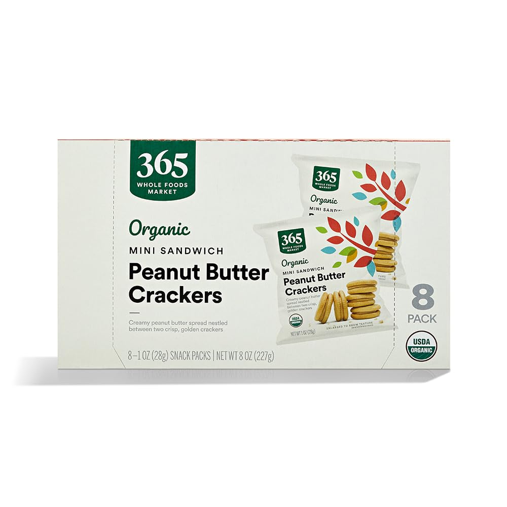 Organic Mini Peanut Butter Sandwich Crackers 8 Count, 1 Ounce