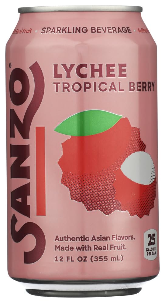 Sanzo Lychee Sparkling Water, 12 FZ