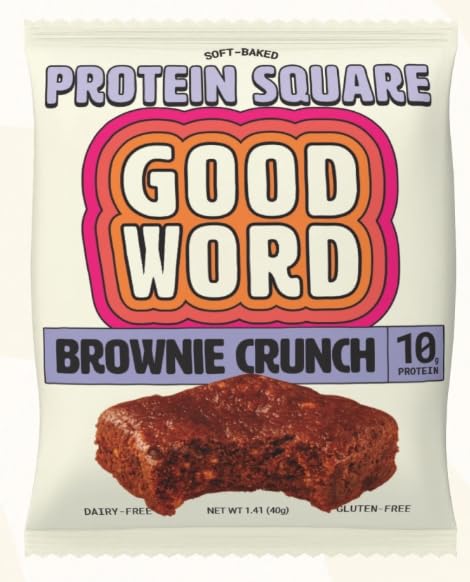Good Word Brownie Crunch Protein Square Sgl, 1.41 OZ