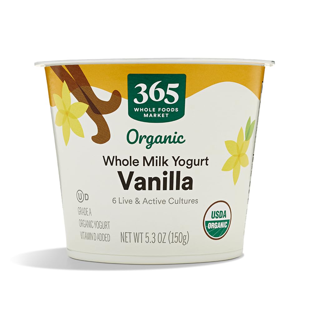 Organic Vanilla Whole Milk Yogurt, 5.3 oz