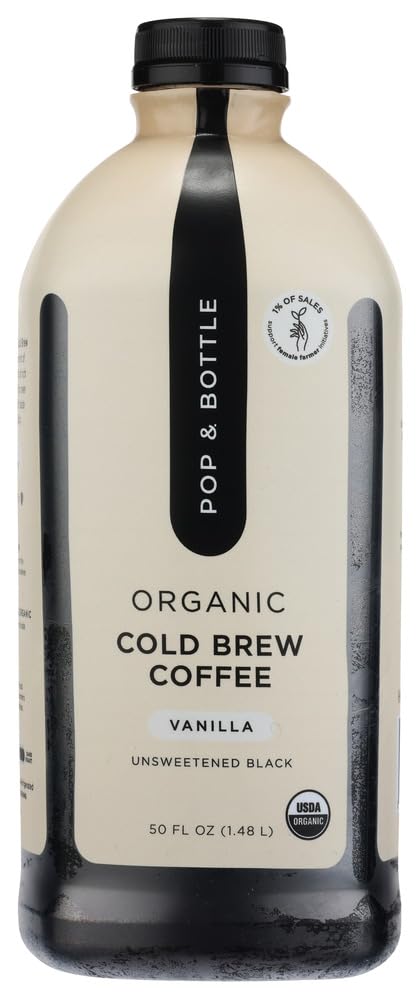 Pop & Bottle Organic Unsweetened Vanilla Cold Brew Coffee