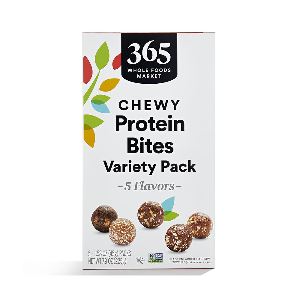 Chewy Protein Bites Variety Pack, 1.58 Ounce (Pack of 5)