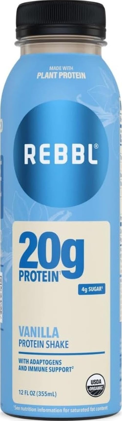 Rebbl Organic Vanilla Protein Elixir, 12 FZ