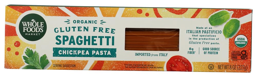 WHOLE FOODS MARKET Organic Spaghetti Chickpea Pasta, 8 OZ