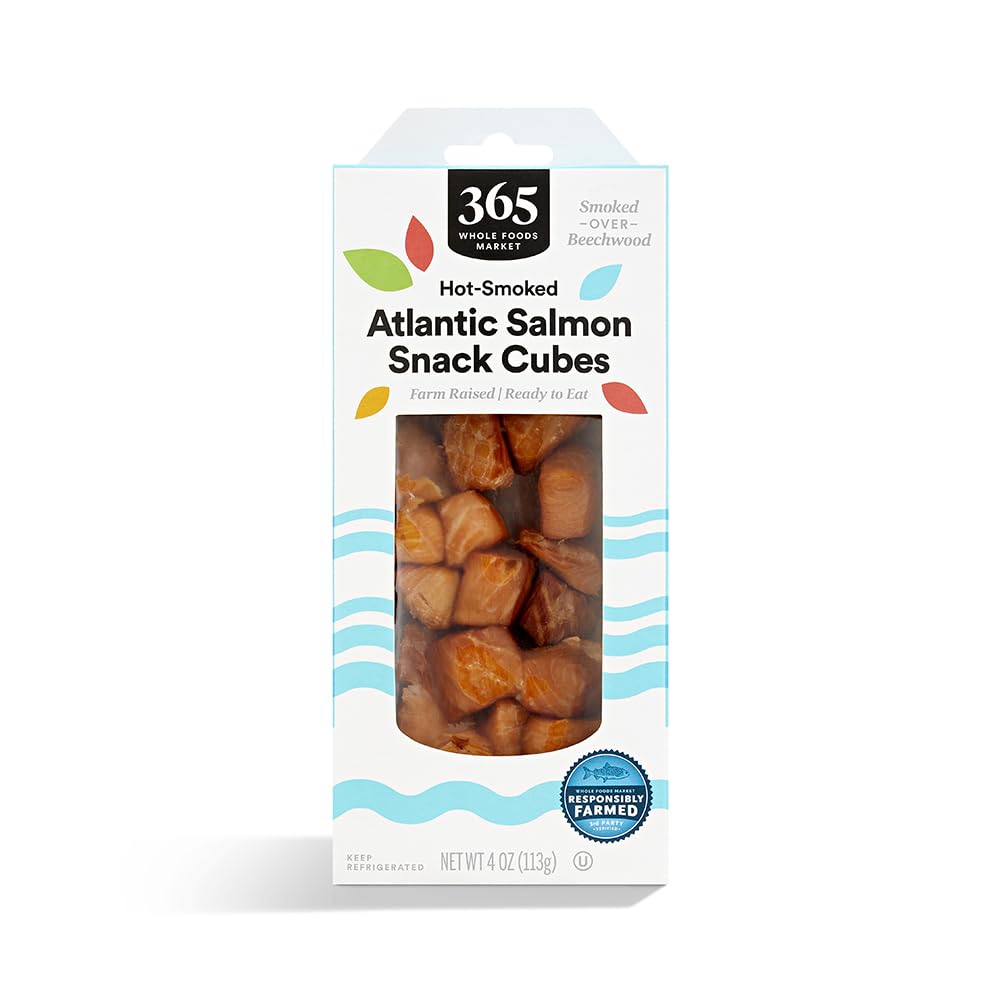 365 by Whole Foods Market Hot Smoked Atlantic Salmon Cubes, 4 OZ
