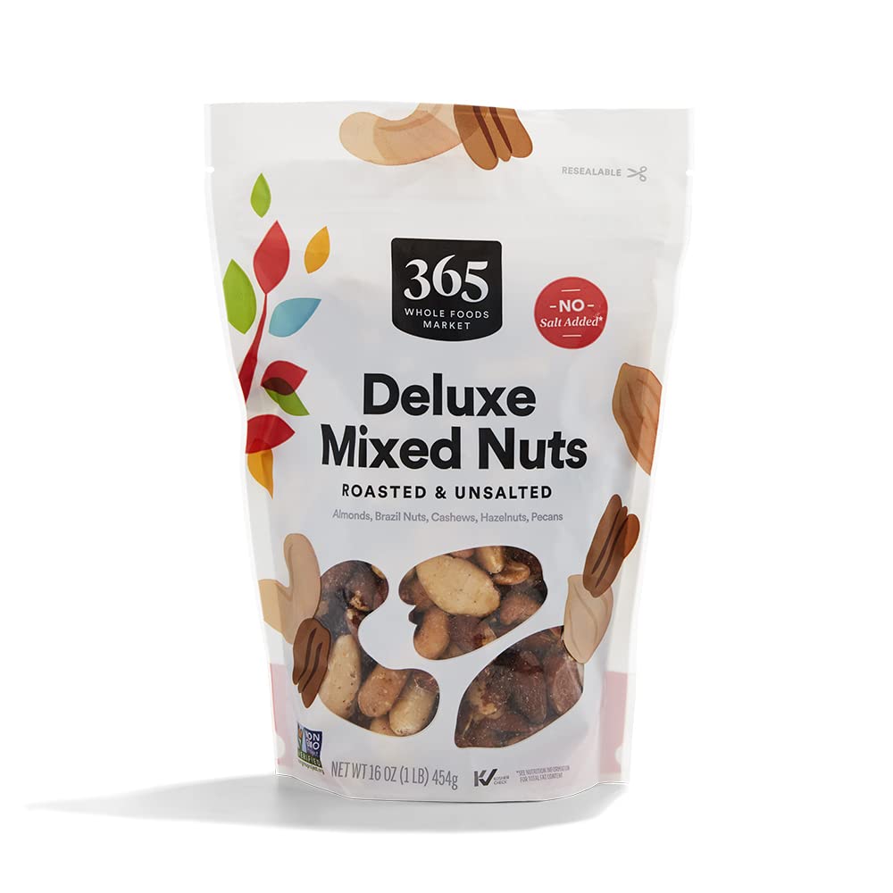 Unsalted Deluxe Mixed Nuts, 16 Ounce