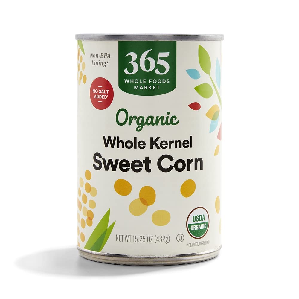 Organic No Salt Added Whole Kernel Corn, 15.25 Ounce