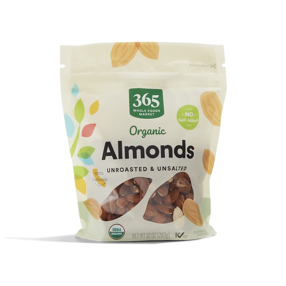 365 by Whole Foods Market Organic Raw Almonds, 10 Ounce