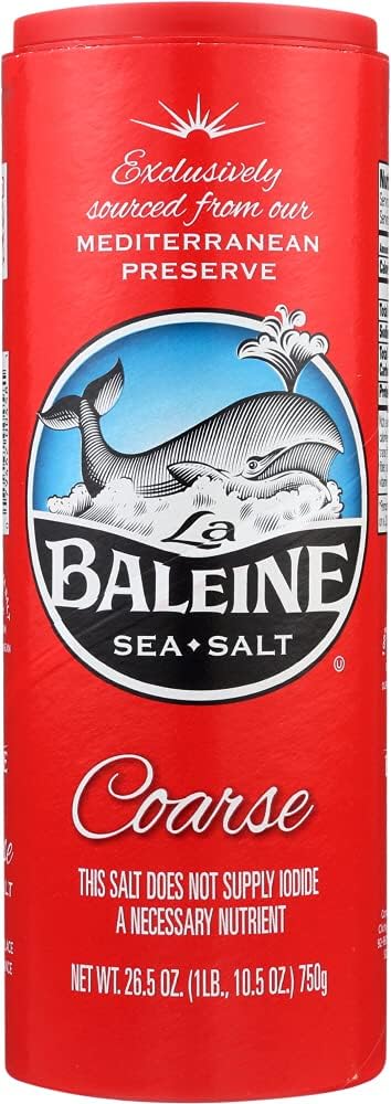 La Baleine Coarse Sea Salt Canister, All-Natural French Sea Salt, Product of France, 26.5 Oz