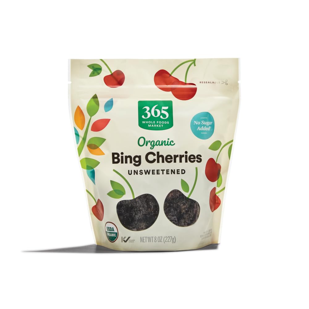 Organic Dried Unsweetened Bing Cherries, 8 Ounce