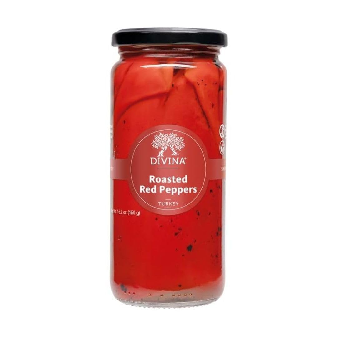 DIVINA, Peppers Red Roasted, 16.2 Ounce