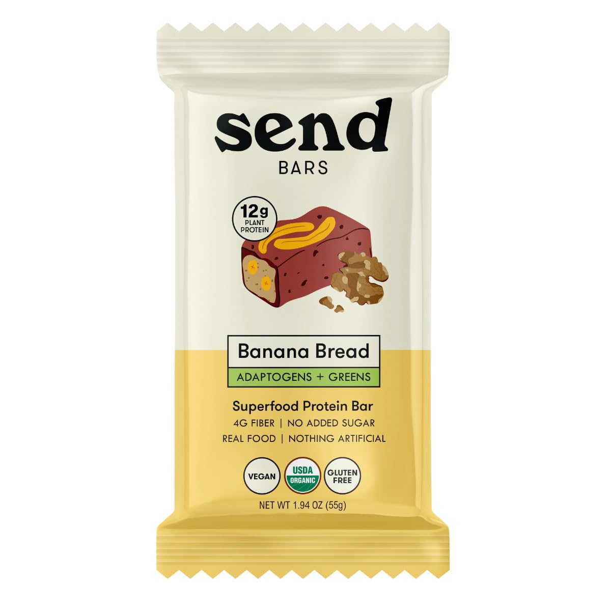 Send Bars Organic Banana Bread Protein Bar, 1.94 OZ