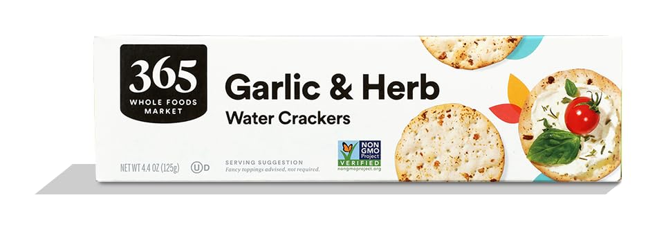 365 by Whole Foods Market Garlic & Herb Water Cracker, 4.4 OZ