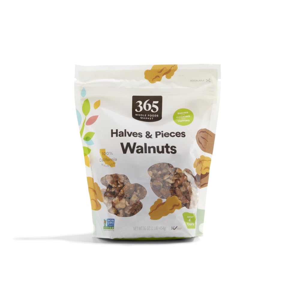 365 by Whole Foods Market Walnut Halves & Pieces, 16 Ounce