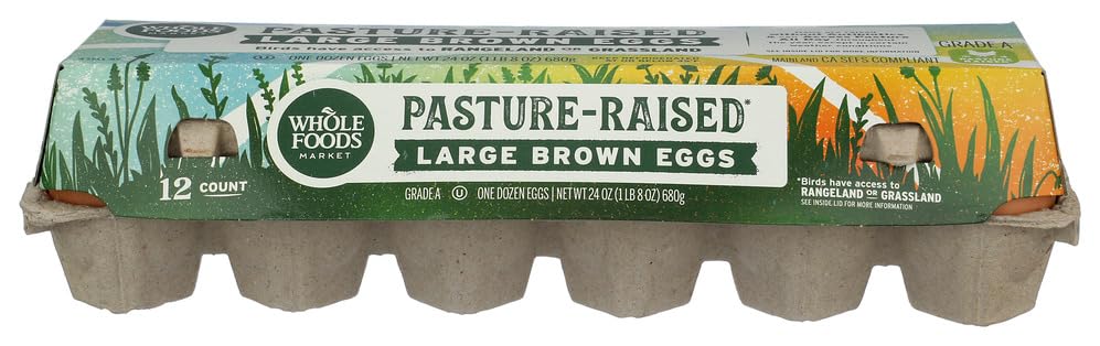 Whole Foods Market Pasture Large Brown Grade A Eggs 12 Count, 12 CT