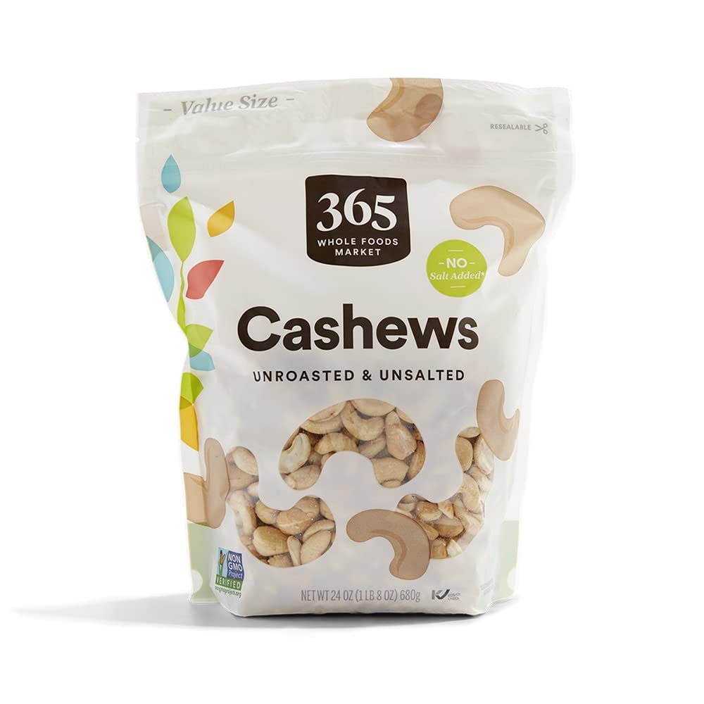 Cashews Unsalted & Unroasted, 24 Ounce