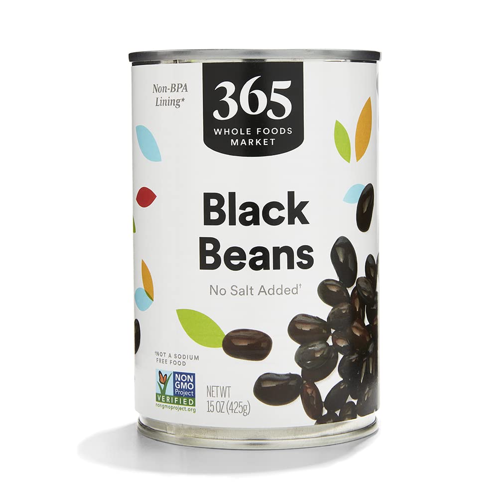 365 by Whole Foods Market Unsalted Black Beans, 15 Ounce