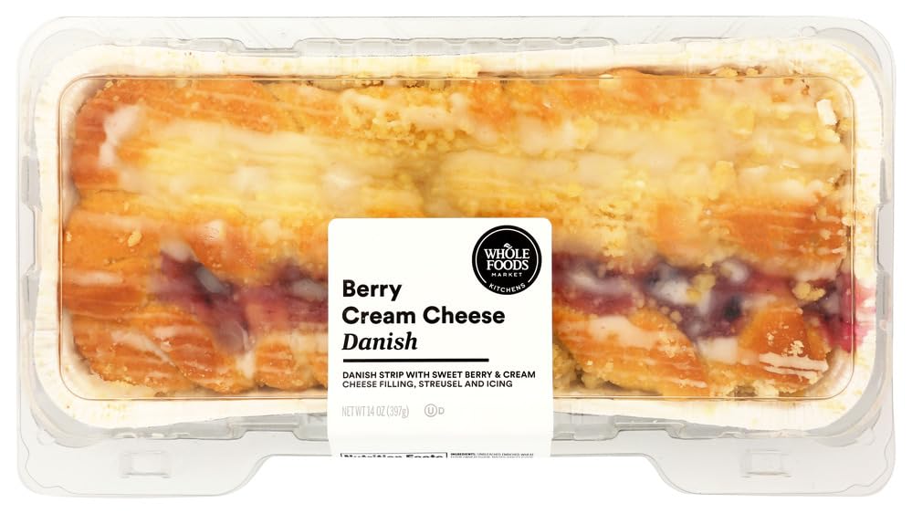 Whole Foods Kitchens, Mixed Berry Cream Cheese Danish Pastry Strip, 14 oz