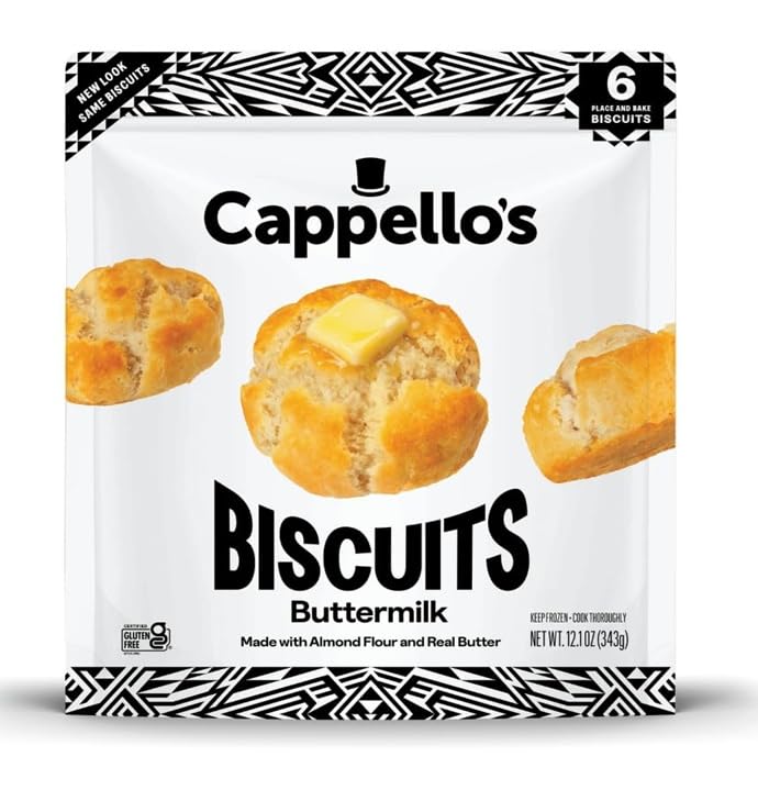 Cappello's Buttermilk Biscuits, Gluten Free, Frozen Bread 12.1oz