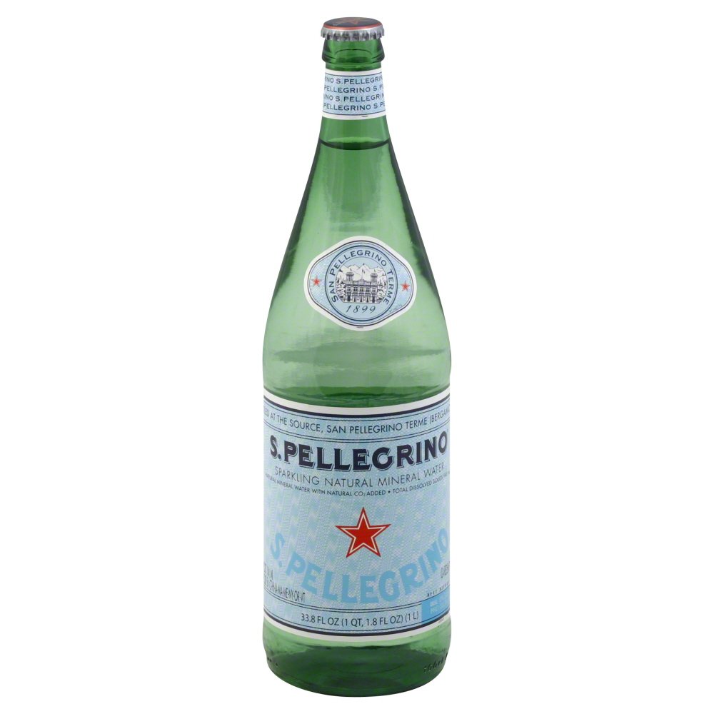 S.Pellegrino Sparkling Natural Mineral Water 1L Glass Bottle