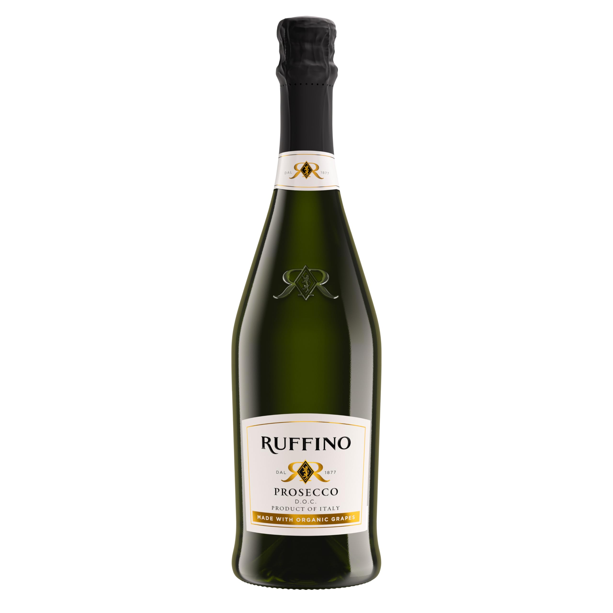 Ruffino Prosecco DOC Made With Organic Grapes, Italian White Sparkling Wine, 750 mL bottle
