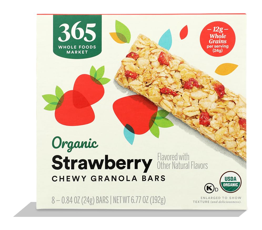 365 by Whole Foods Market Organic Strawberry Chewy Granola Bars, 6.8 OZ