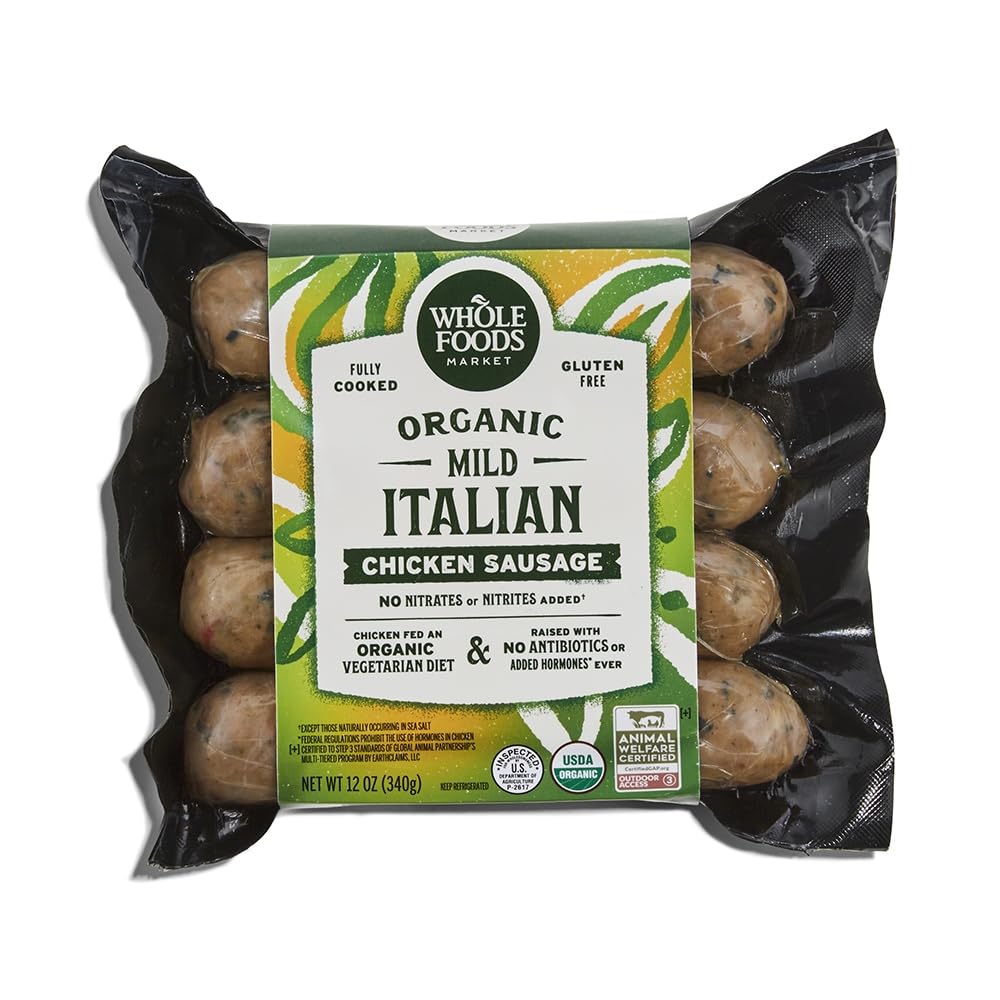 Whole Foods Market Organic Mild Italian Chicken Sausage, 12 OZ