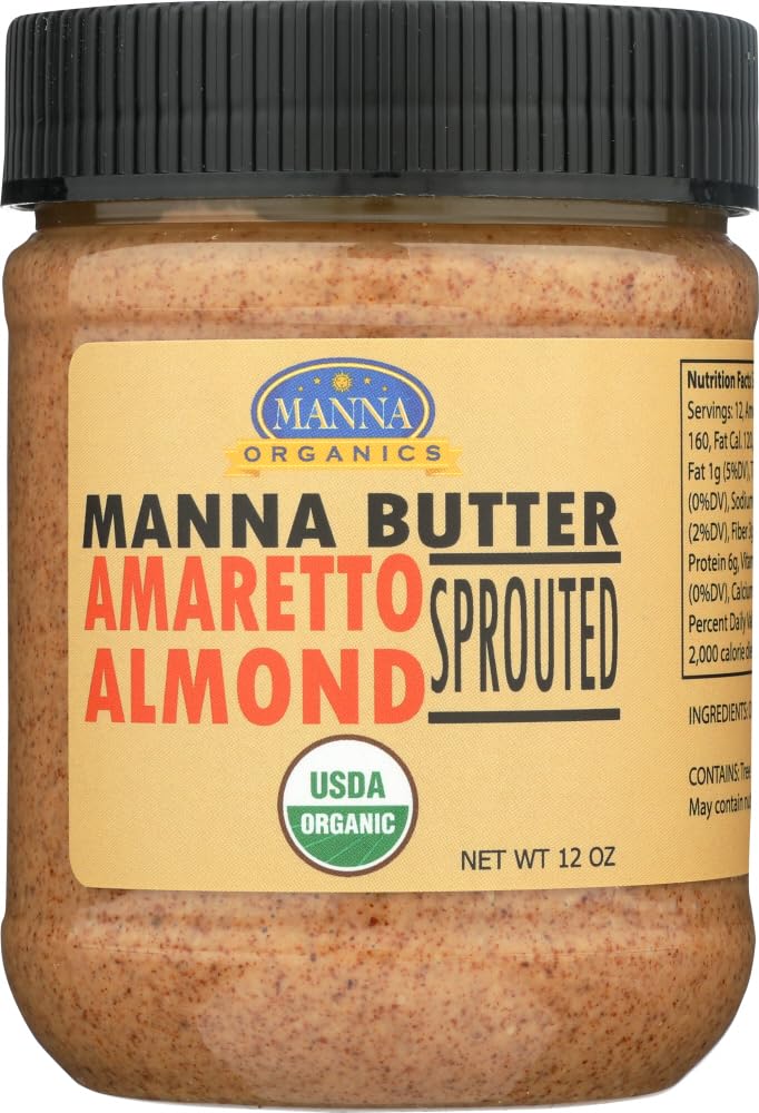 Manna Organics Organic Amaretto Almond Butter, 12 OZ