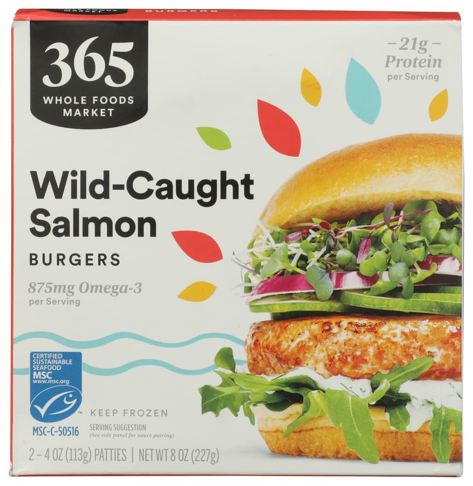 365 by Whole Foods Market Wild Caught Salmon Burger, 8 OZ