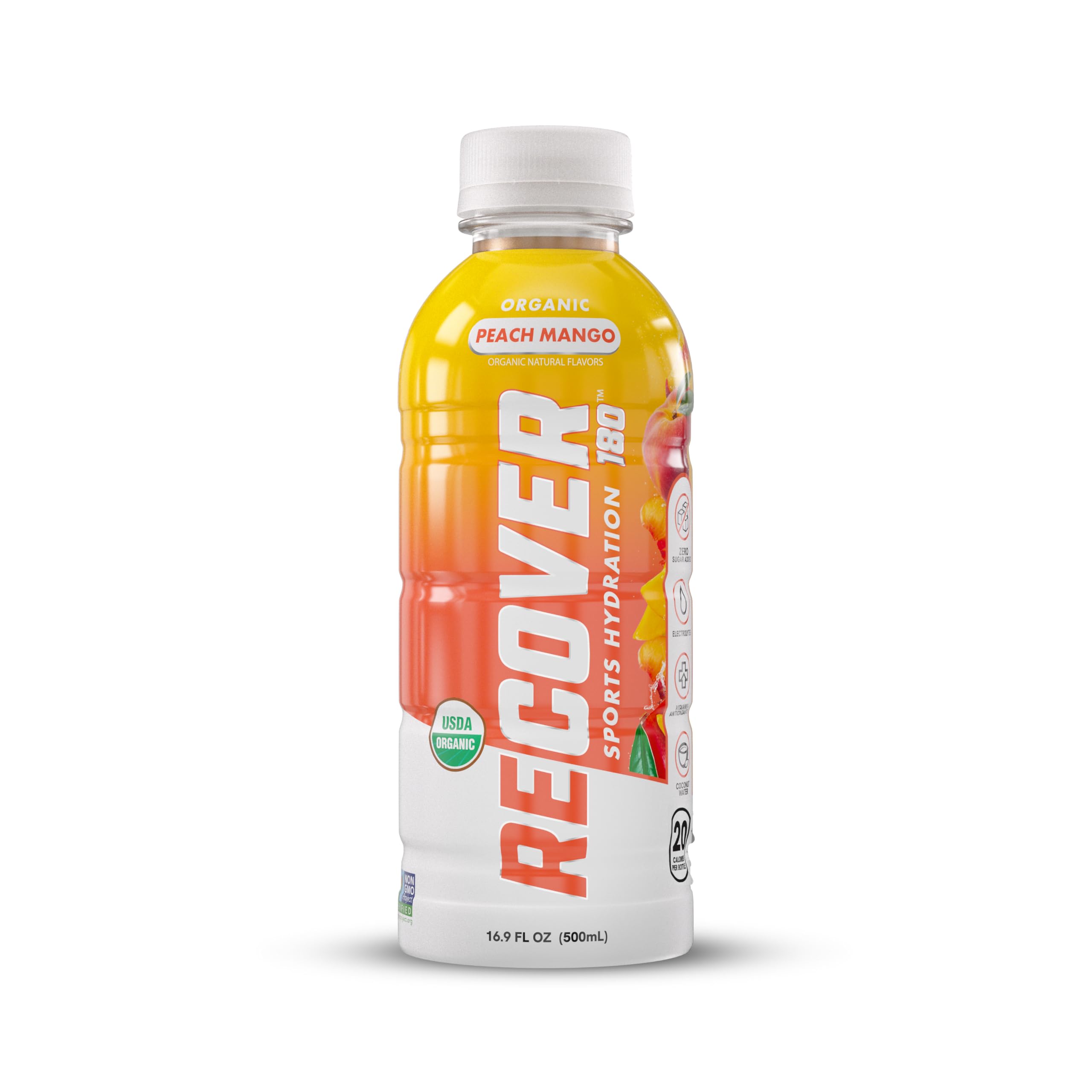 Recover 180 Organic Peach Mango Hydration Drink, 16.9 FZ