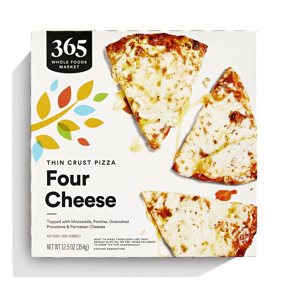 365 by Whole Foods Market Four Cheese Thin Crust Pizza, 12.5 OZ