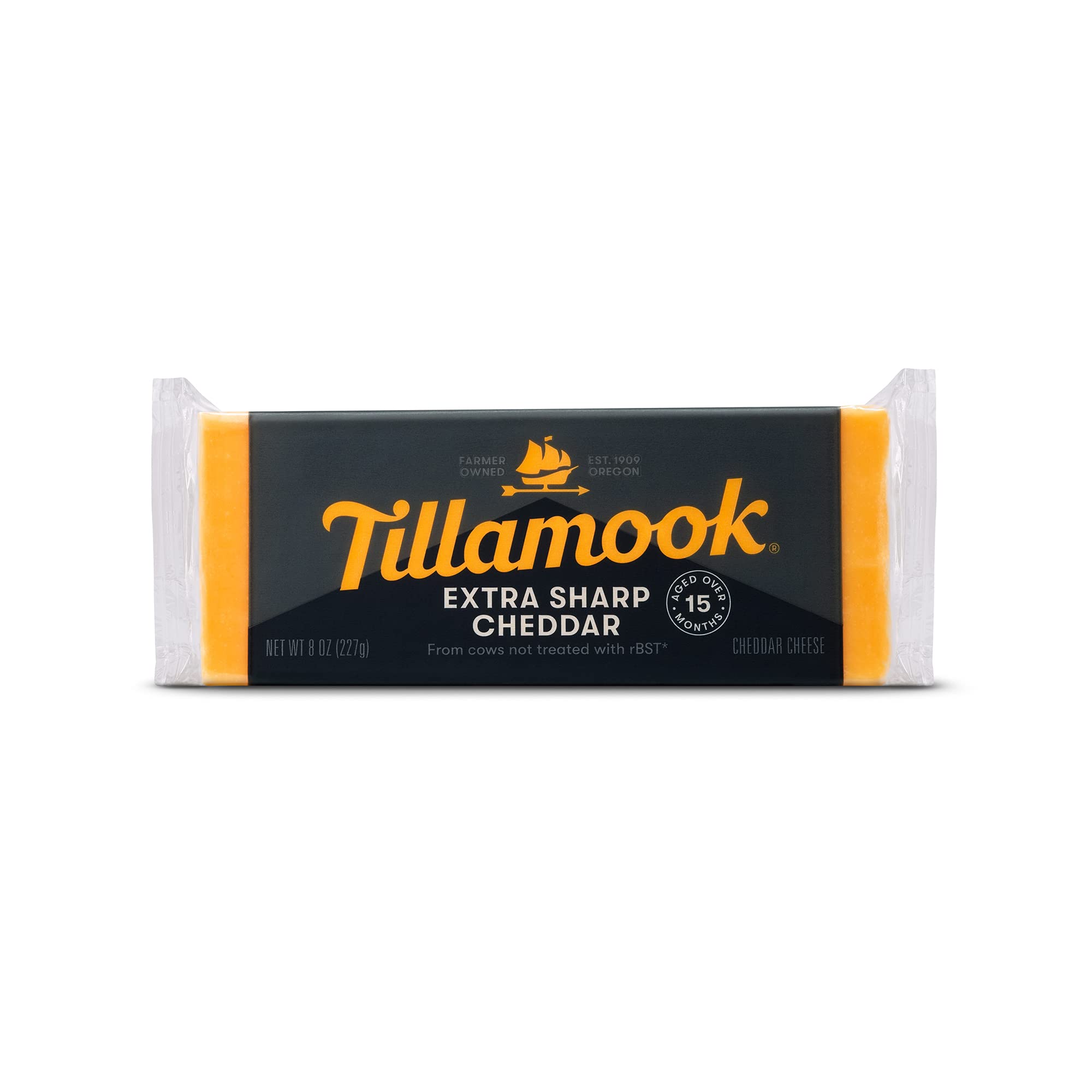 Tillamook Extra Sharp Cheddar Cheese Block, 8 Ounce