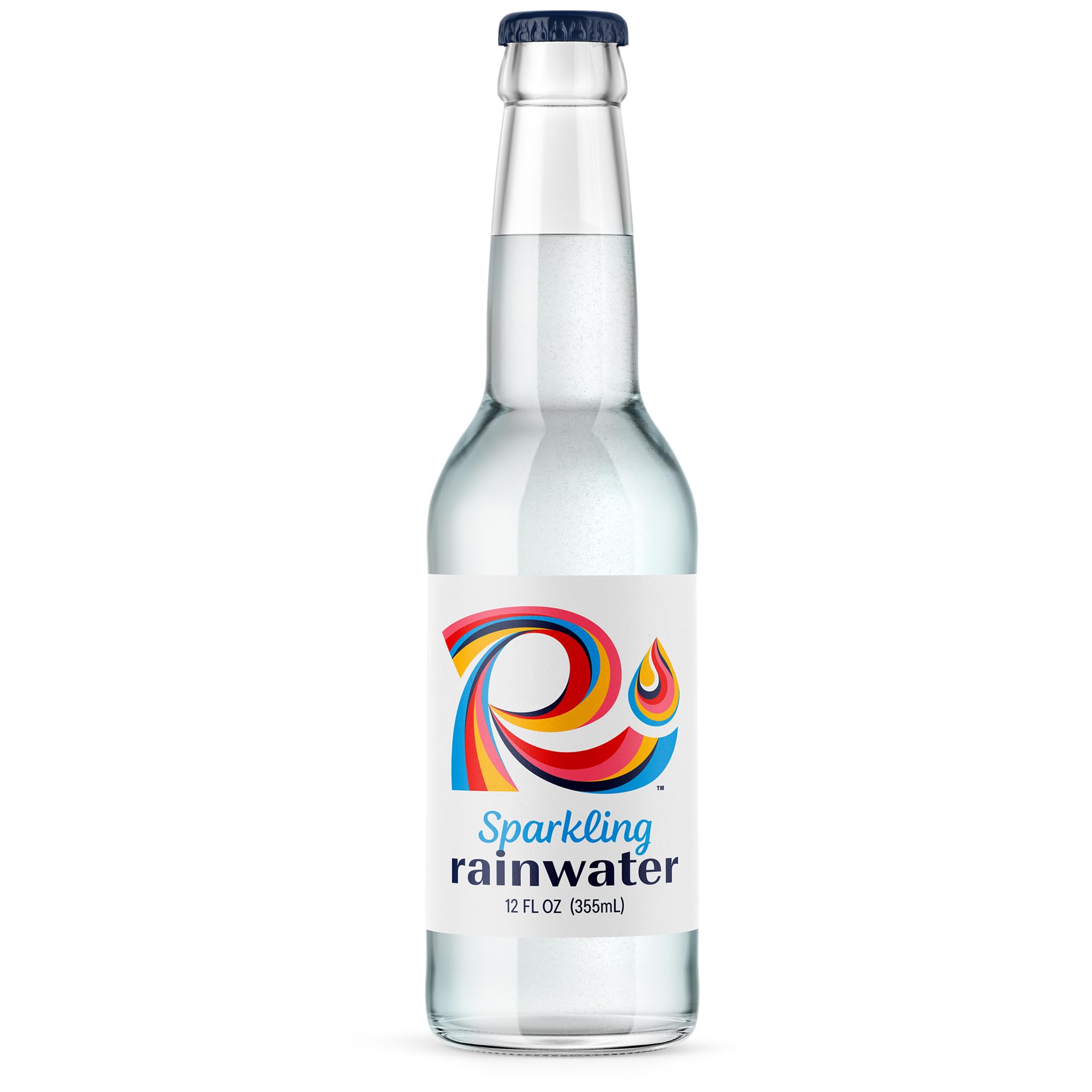 Richard's Sparkling Rainwater, Unflavored Carbonated Bottled Water (12 fl oz Glass Bottle, Single)