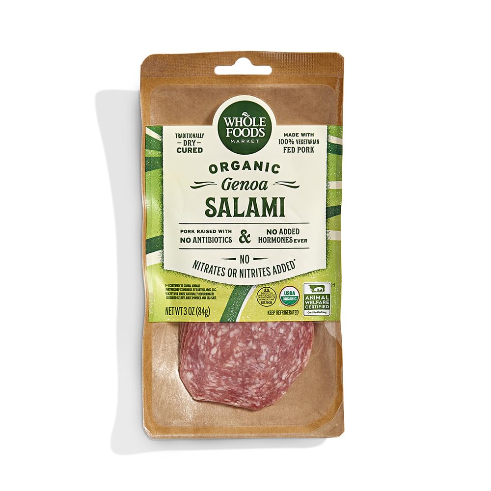 Whole Foods Market Organic Sliced Genoa Salami, 3 OZ