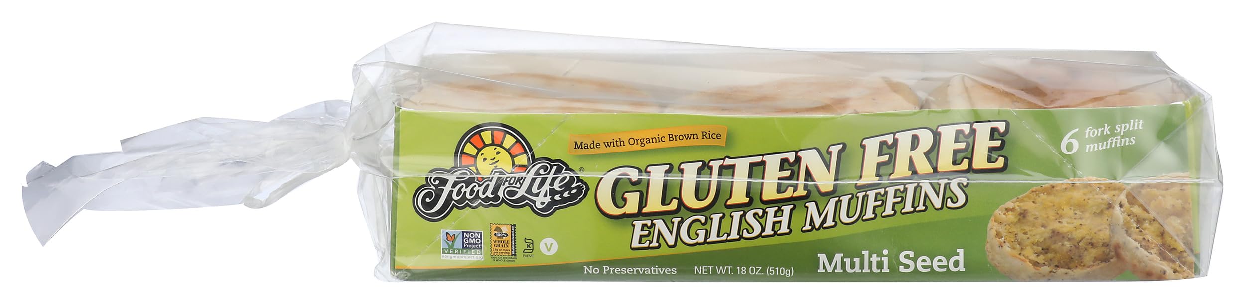 Food For Life, English Muffins Multi Seed Gluten Free Organic, 18 Ounce